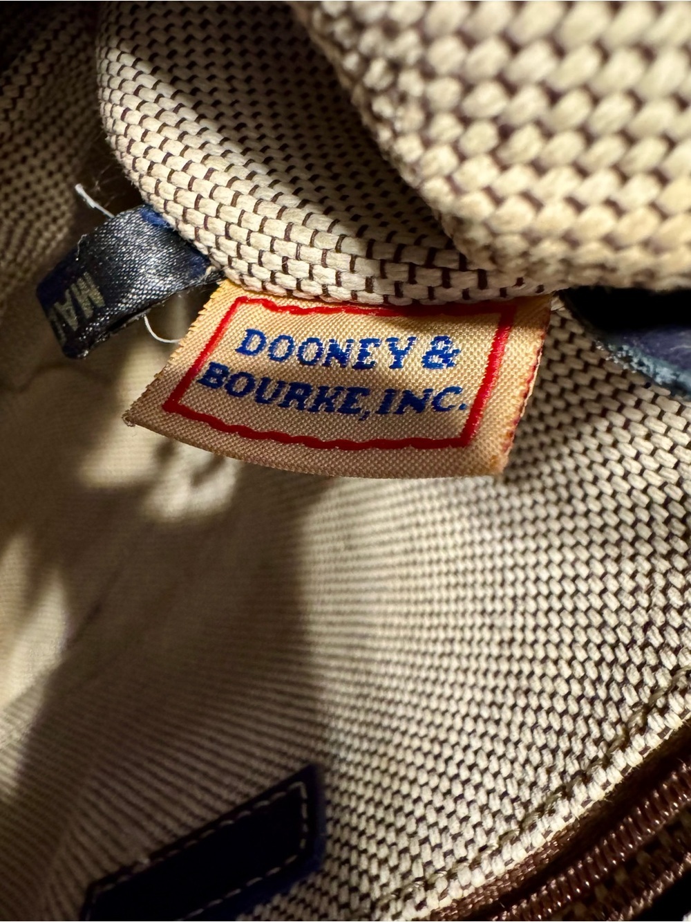 Dooney & Bourke Navy Blue Monogram Satchel - Picture 6 of 9